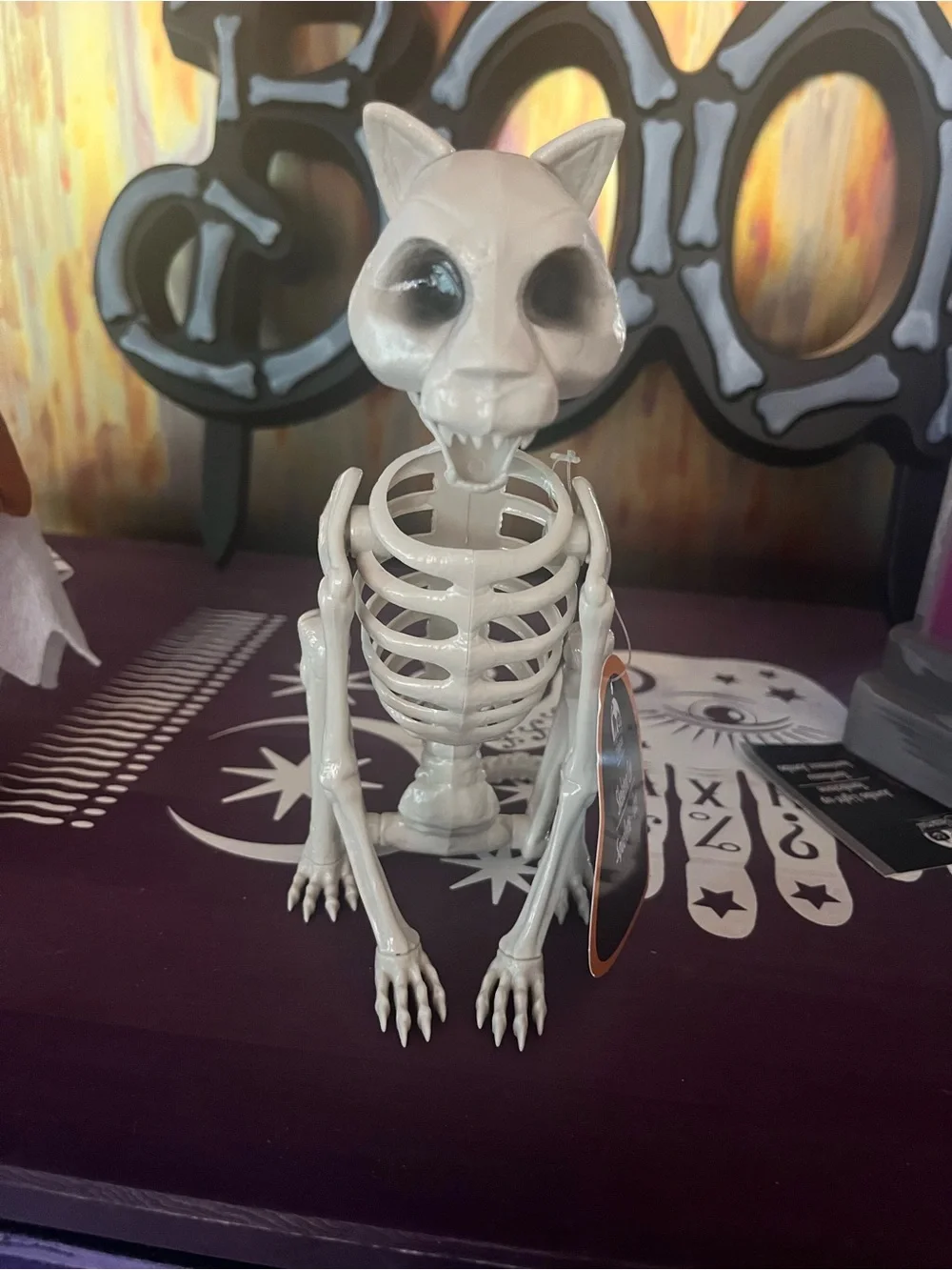 Spooky 3-Pc Light Up Tombstone & Skeleton Cat + Dog Halloween Set- PETS SET